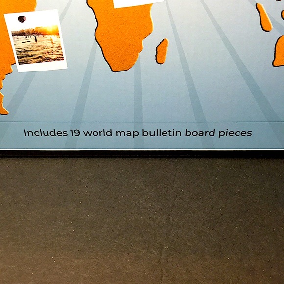 WORLD MAP Wall Decor World Map Cork Bulletin Board New Poshmark — free download